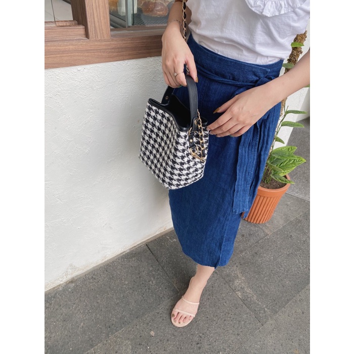 Sny Lyra Bag - Houndstooth Diskon