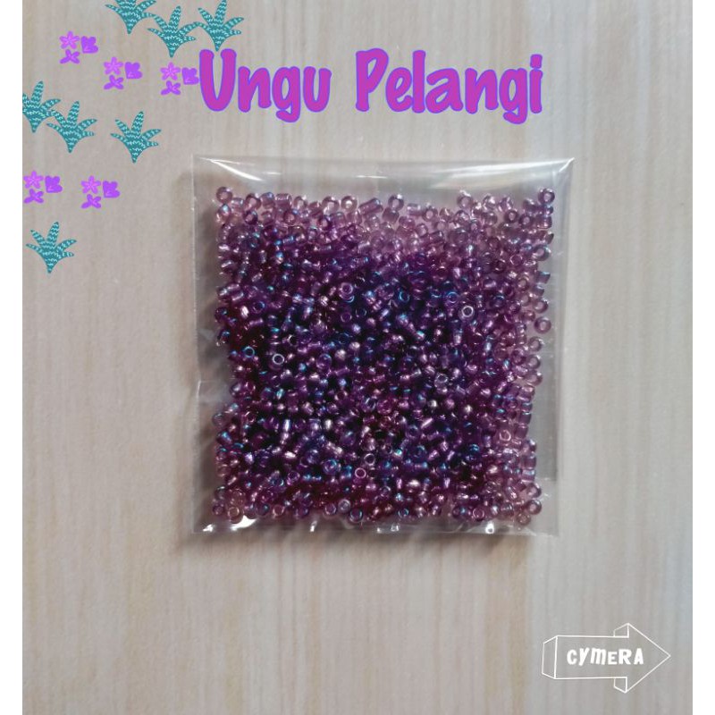 Mote Manik Payet Pasir Pelangi / AB Ukuran 11/0 - 2MM ( 10 Gram )