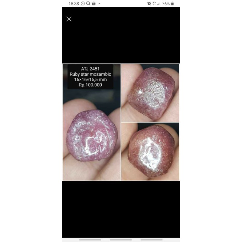 BAHAN RUBY STAR MOZAMBIK