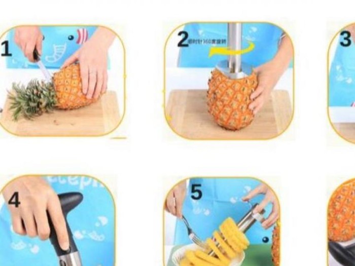 Alat Pengupas Nanas Stainless Steel Pineapple Fruit Peeler