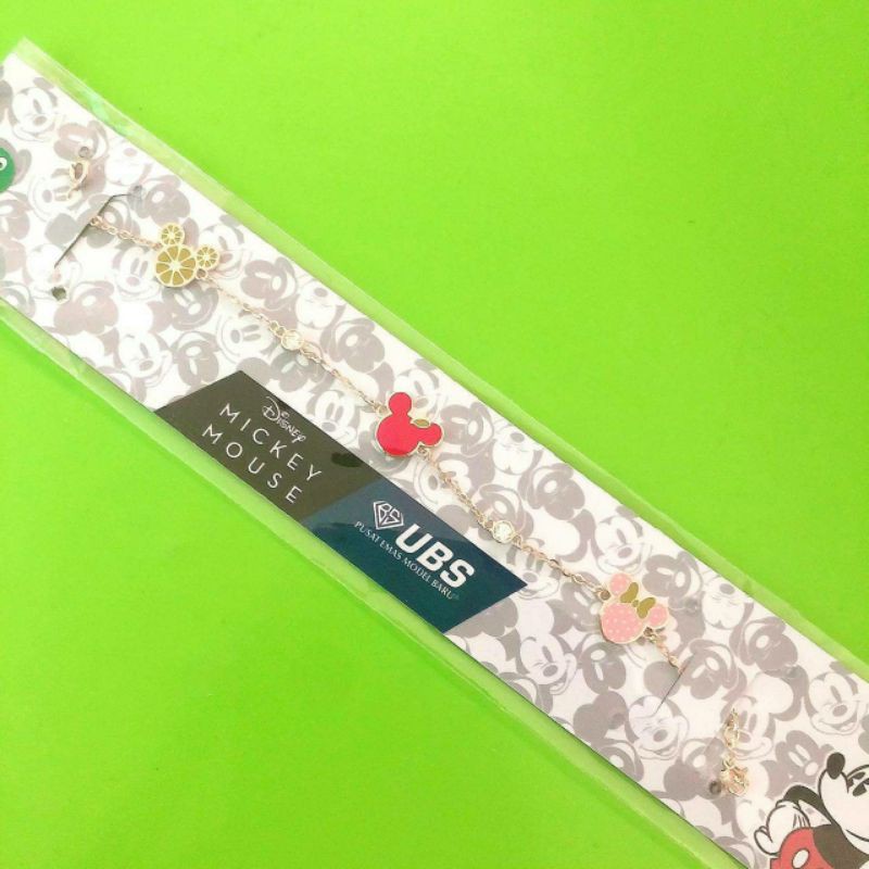 Gelang rantai bisa untuk anak dan dewasa mickey mouse Fruit buah UBS 8karat