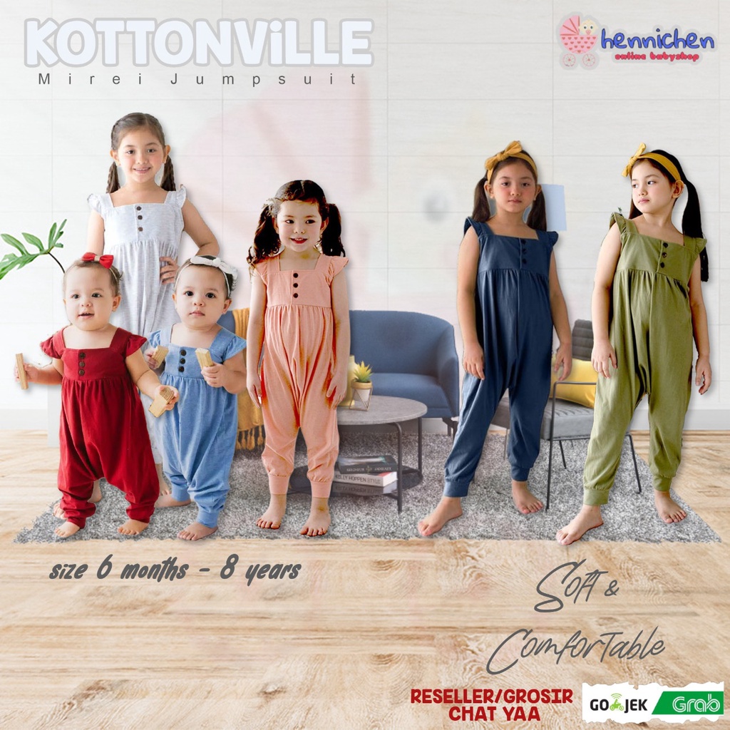 KOTTONVILLE JUMPSUIT JUMPER PANJANG ANAK ROMPER ANAK Takoyakids Mirei Jumpsuit