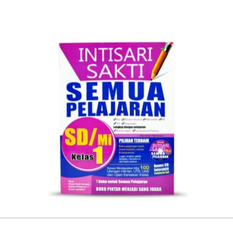 buku intisari semua pelajaran sd/mi kelas 1-buku pelajaran anak sd-buku sd kelas 1-pelajaran lengkap