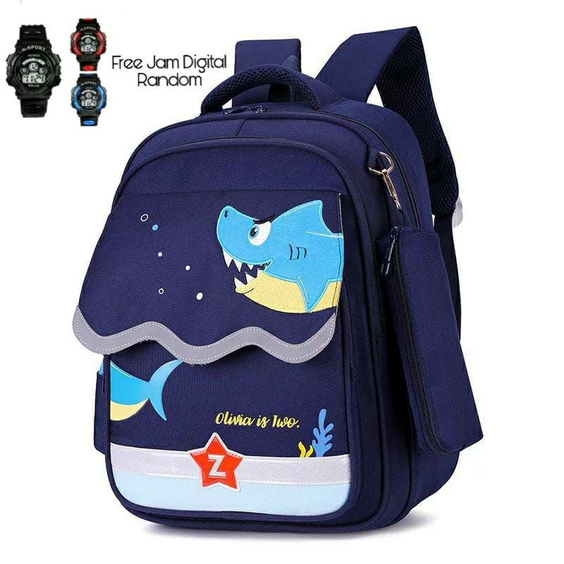 Best Free jam Tas Ransel backpack anak sekolah  Ransel anak laki-laki Ransel anak murah Marvel