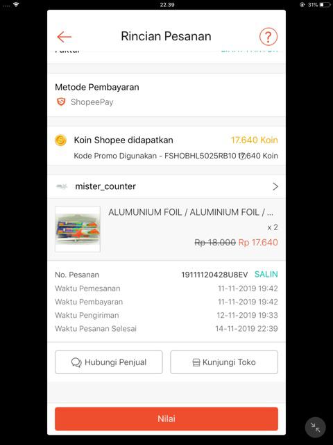 Alumunium Foil / Aluminium Foil / Almunium Foil / Shisha / Rokok Elektrik