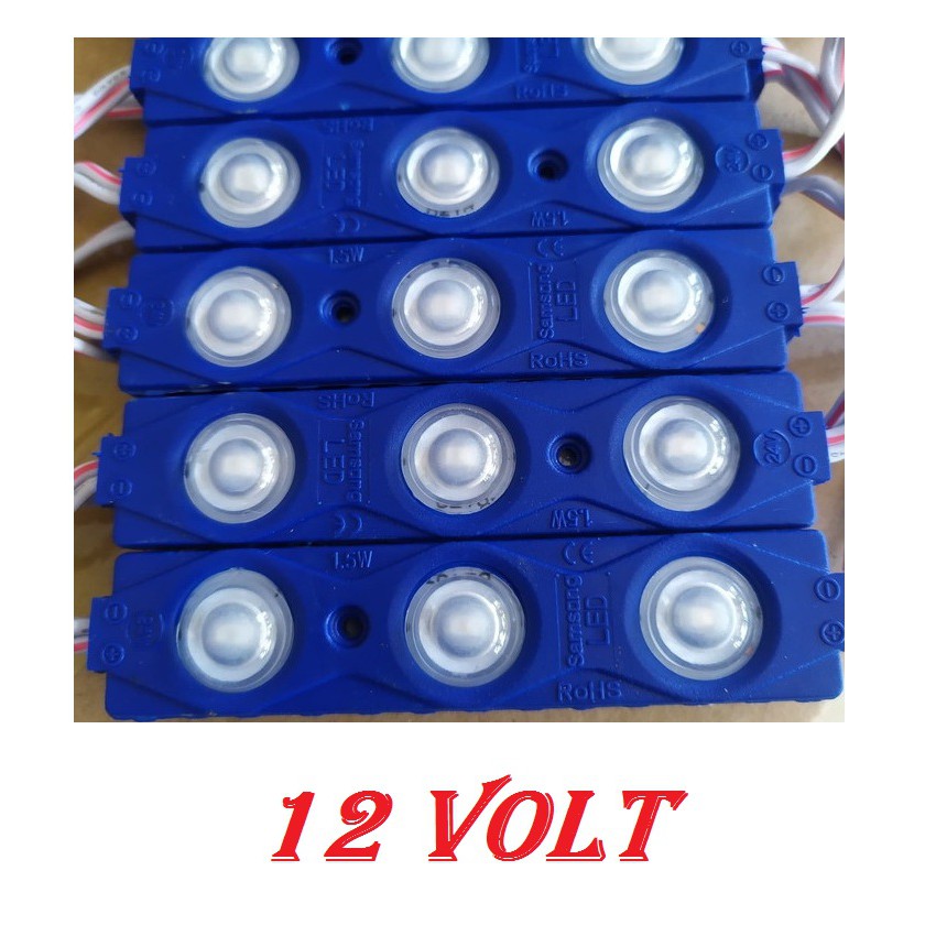 LAMPU LED MODUL 3 MATA SMD 8218 12V 1.5WATT WATERPROOF VARIASI ETALASE MOBIL MOTOR NEONBOX 12VOLT