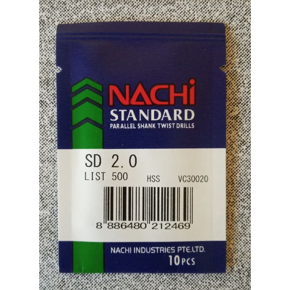 mata bor besi nachi 2.0mm