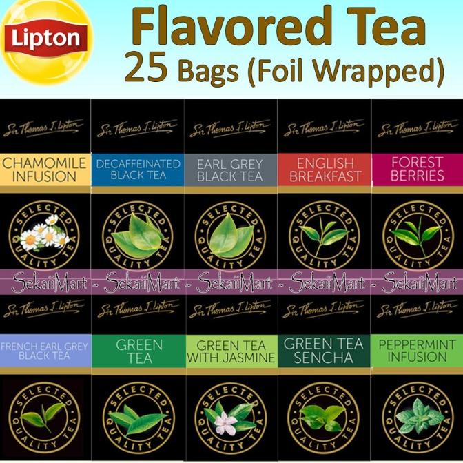 

[COD] LIPTON Black Tea 25 bag All Variant - Teh Hitam 25 Kantong Lengkap [COD]