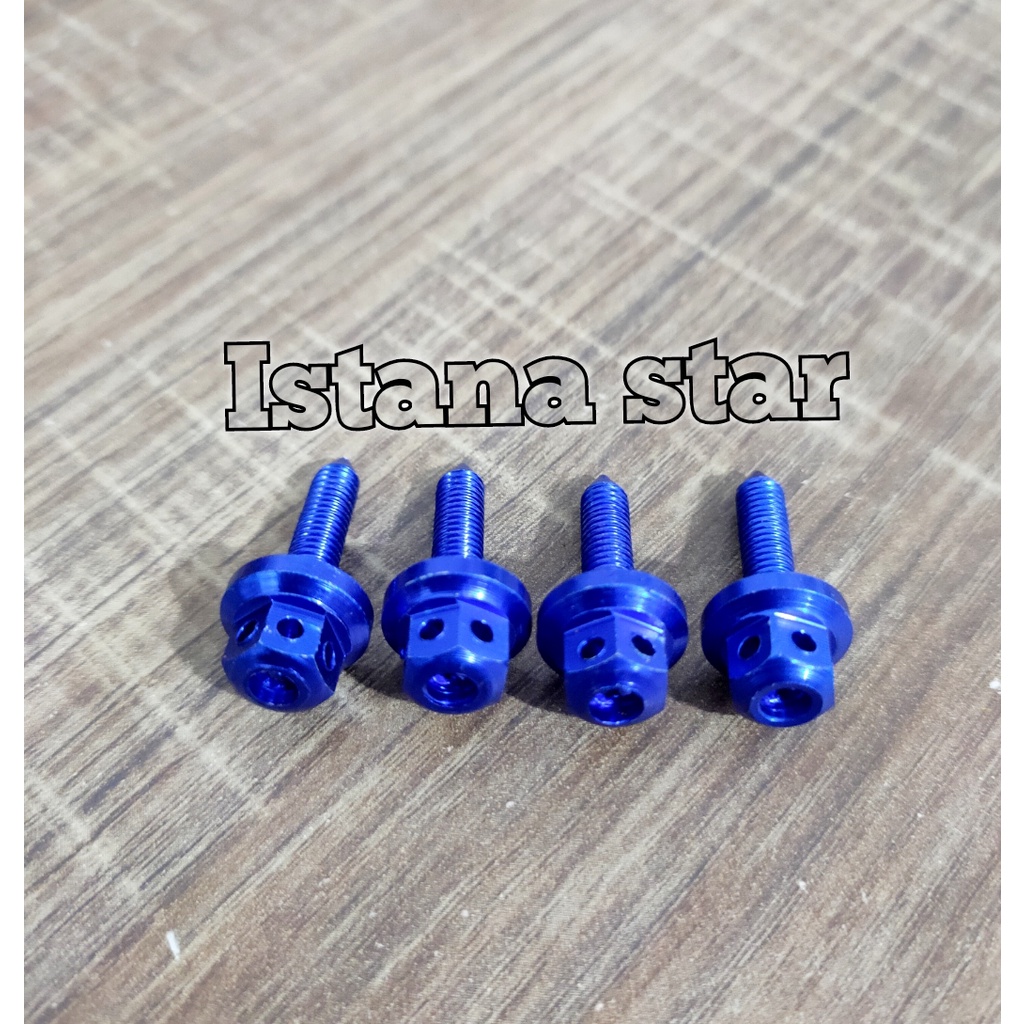 BAUT VISOR WINDSHIELD NMAX AEROX LEXI PROBOLT GOLD HARGA PER SET 4PCS BLUE