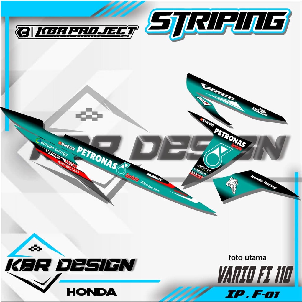 (COD) STICKER STRIPING MOTOR VARIO FI 110 - STICKER STRIPING VARIO FI 110 PETRONAS.01