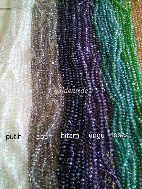 Manik crystal ceko 6mm monte kristal ceko donat /string (isi+-70)