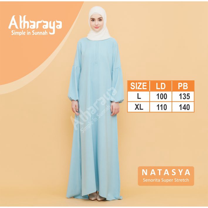 Gamis Terbaru Abaya Maxi Dress NATASYA Basic Dress Premium By Atharaya