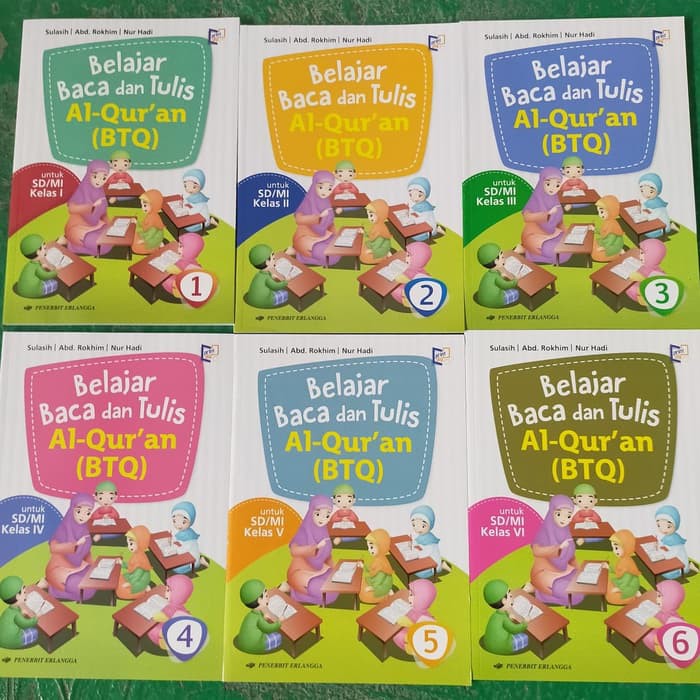 Harga Satu Paket Buku Siswa Btq K13 Sd Mi Erlangga Kelas 1 2 3 4 5 6 Shopee Indonesia