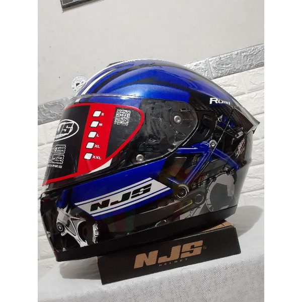 Njs zx 1 black doff hitam glossy-Rush blue glossy