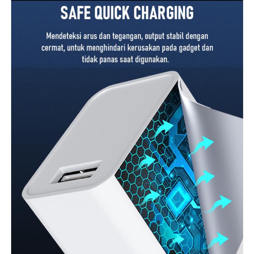 Robot RT-F1 Adapter 3A Quick Charge / Batok Charger Robot 18W Qualcomm 3.0