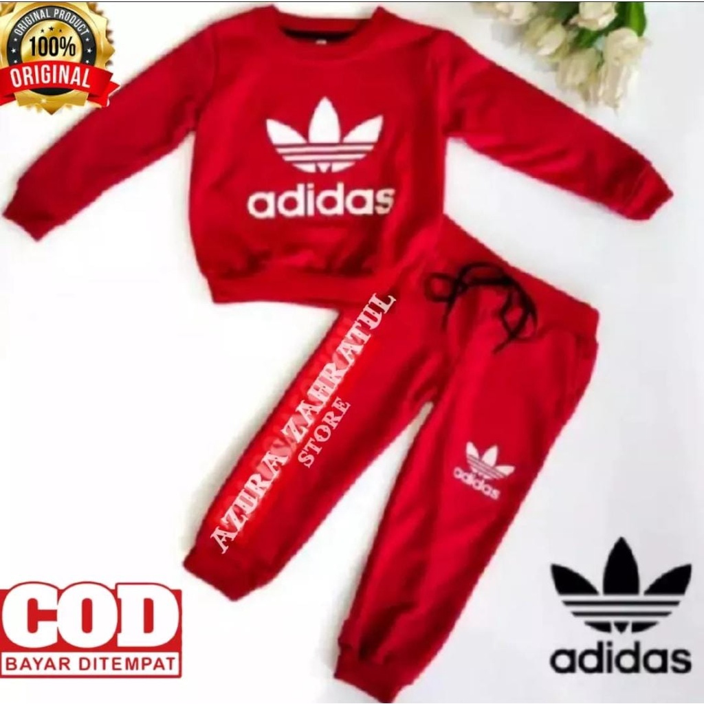 Baju Anak Set Adidas Switer Joger Anak Laki Laki Stelan Anak Usia 1-6 Tahun