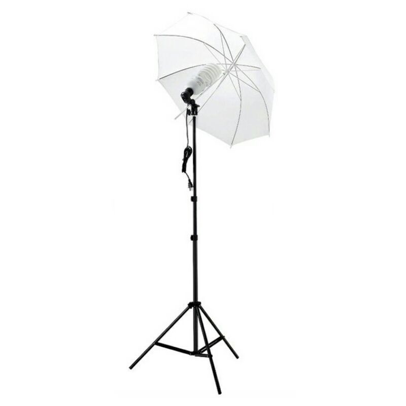 Payung Soft Umbrella Fotografi Studio 84Cm + Bohlam 45W TaffStudio P90L