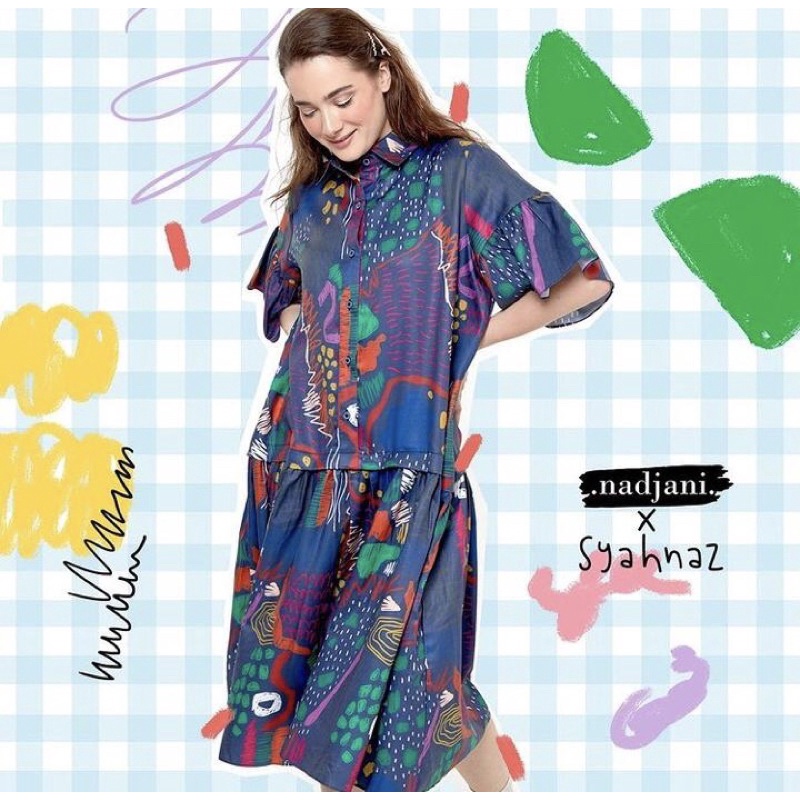 Nadjani | Nalea dress Navy  | NADJANI TASIKMALAYA