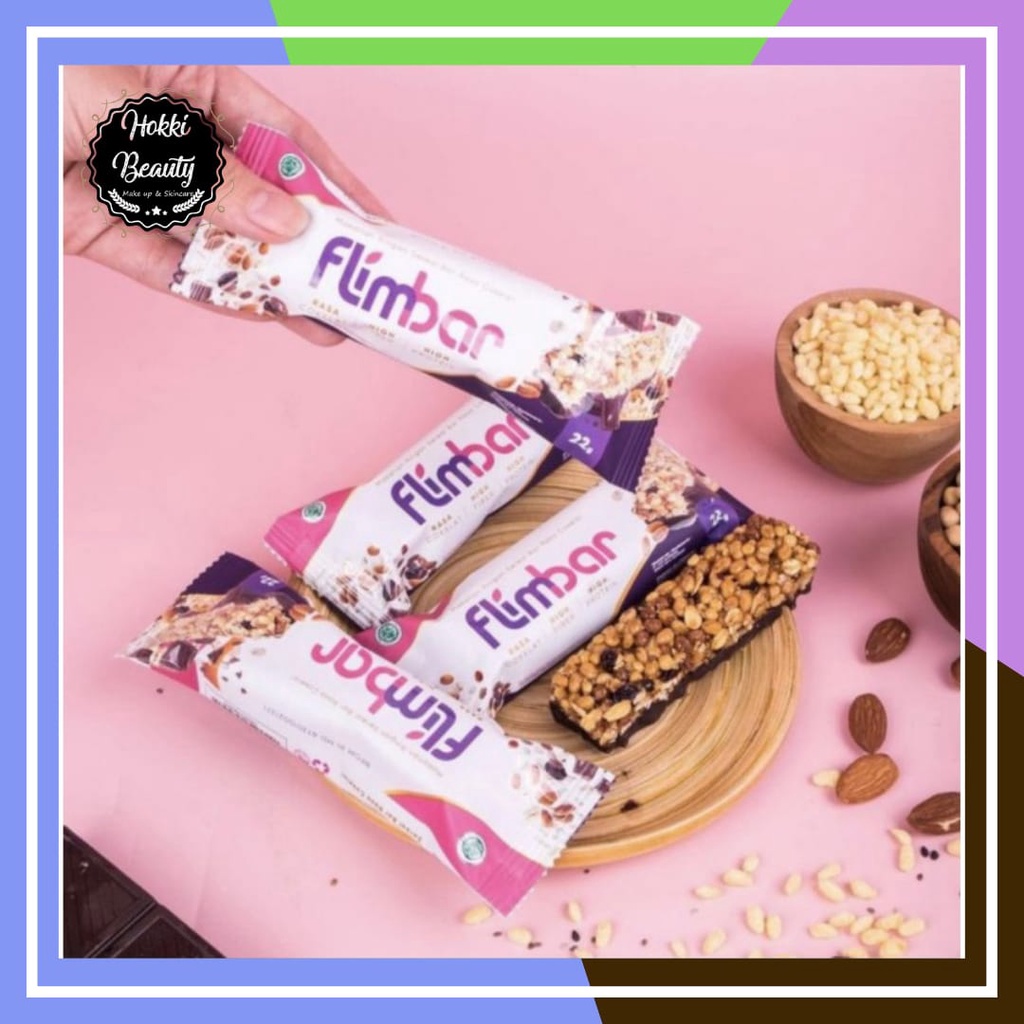 FLIMBAR FLIM BAR FLIMTY 1 BOX ISI 12 PCS SNACK SEHAT FIBER PROTEIN BAR - CEMILAN SEHAT