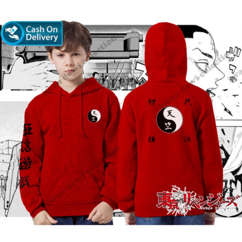 SWEATER HOODIE ANAK ANIME REVENGERS TENJIKU/JAKET ANIME ANAK TOKYO REVENGERS TOMAN TENJIKU