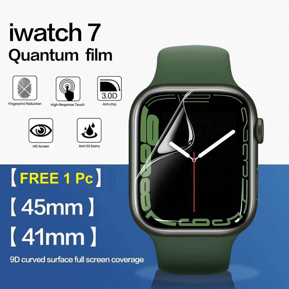 Hydrogel Apple Watch Series 7 8 41 45mm 2021 2022 Free 1pc TRIPLEDI Anti Gores iWatch Screen Protector TPU