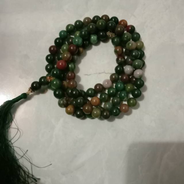 Tasbeh Asli Batu Akik Panca warna