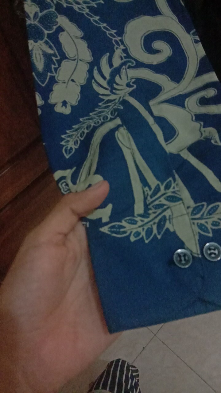 Kamandanu Blue Kemeja Batik Pria Full Furing Bahan Katun Primisima