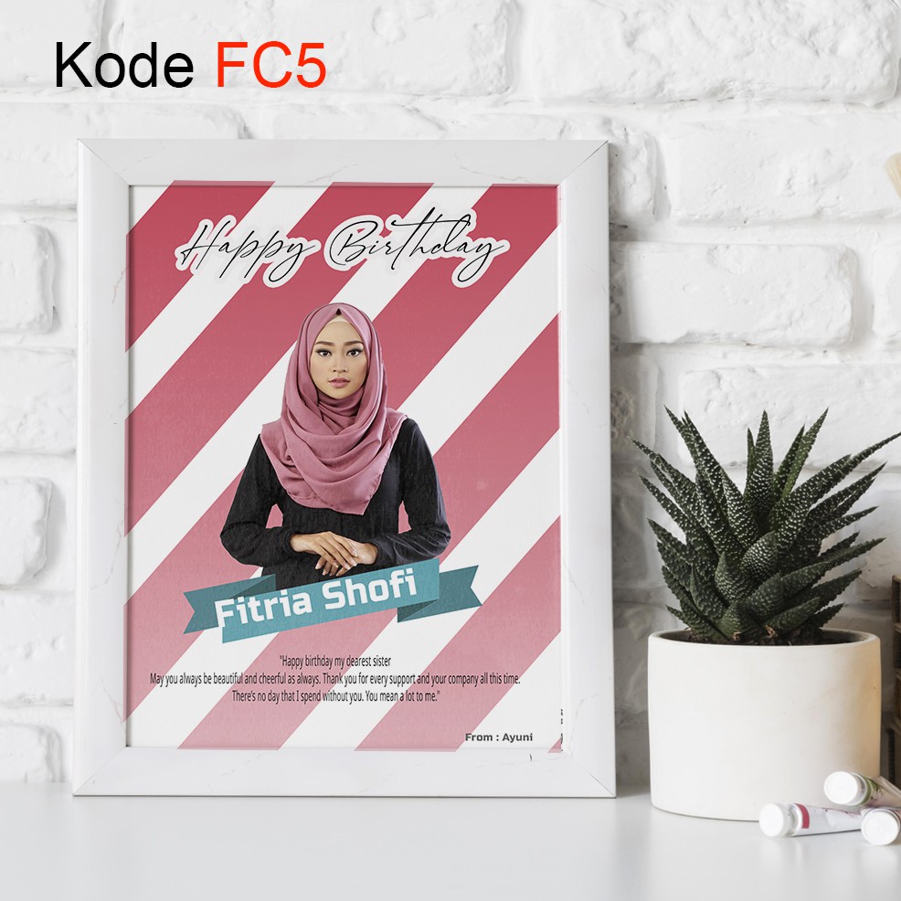 Cetak Foto Custom Wisuda Ulang Tahun Wedding Bingkai Figura 6R - Cetak Foto custom Cetak foto desain