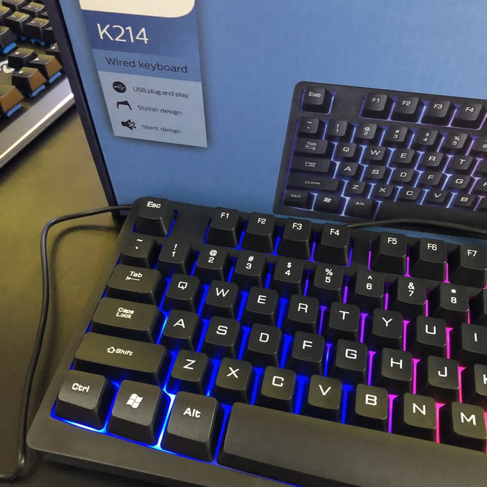 Philips K214 6 Color LED Gaming Keyboard