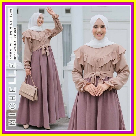 Gamis Wanita Dres Pesta Remaja Import Terbaru 2022 Gamis Lebaran Gamis Pengajian Dress Wanita Kekini
