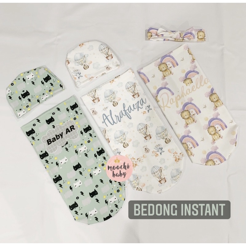 moochi baby bedong instant swaddle baby bayi