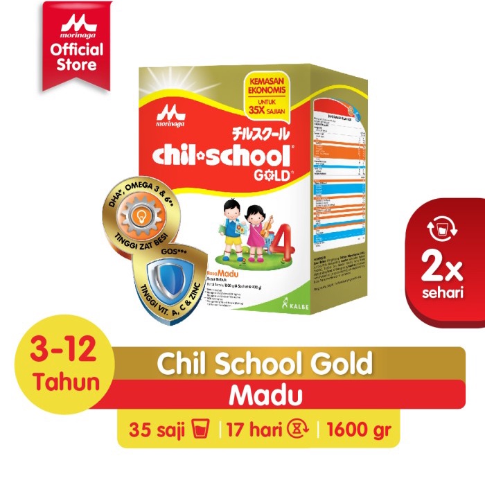 

Morinaga Chil School Gold Madu 1600gr - Susu Pertumbuhan Anak