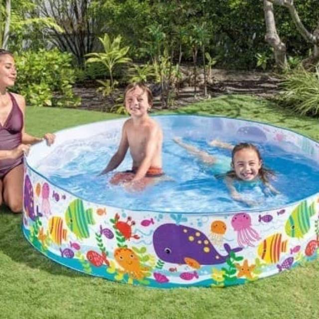 Intex Kolam Renang Anak Tanpa Pompa - Bak Mandi Bola Besar 152 × 25 cm