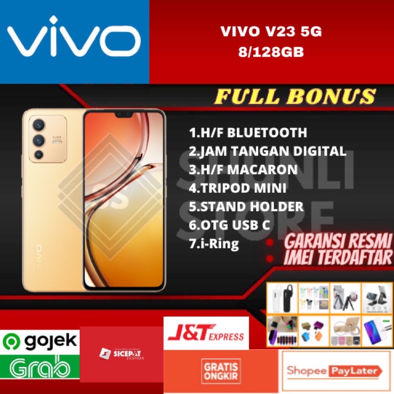 VIVO V23 5G RAM 8/128GB NEW 100% ORIGINAL GARANSI RESMI