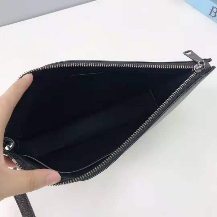 Coach Structured Pouch Crossgrain Black