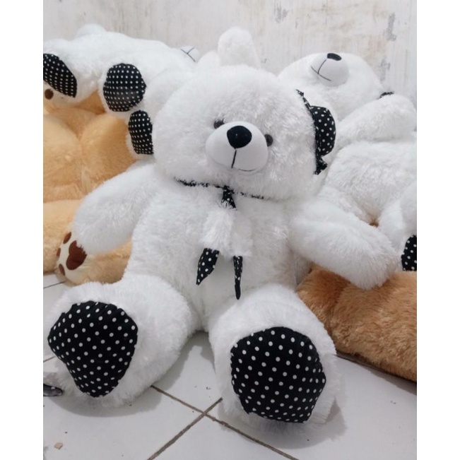 boneka beruang panda syal topi jumbo