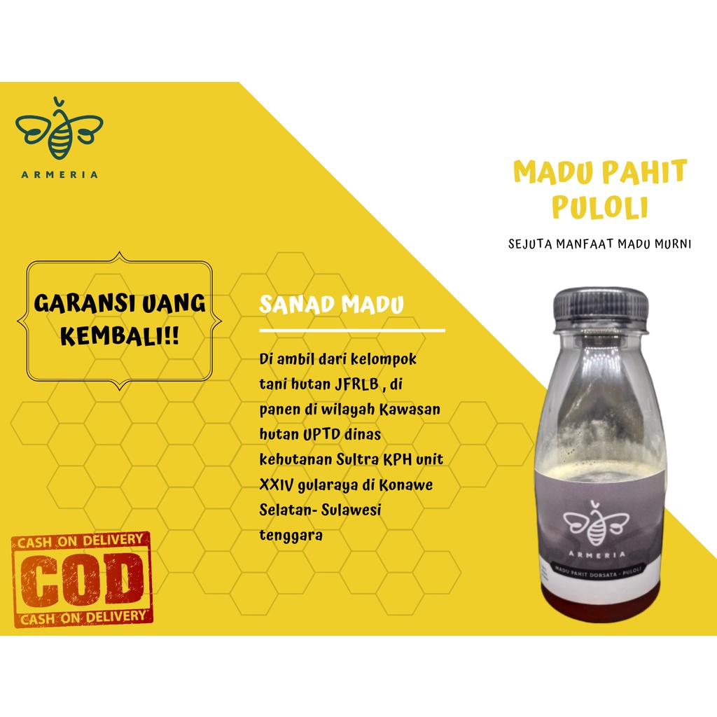 

Madu Asli Uji Lab Madu Hutan Lebah Apis Dorsata Nektar Puloli Hutan Konawe Selatan MD-P01