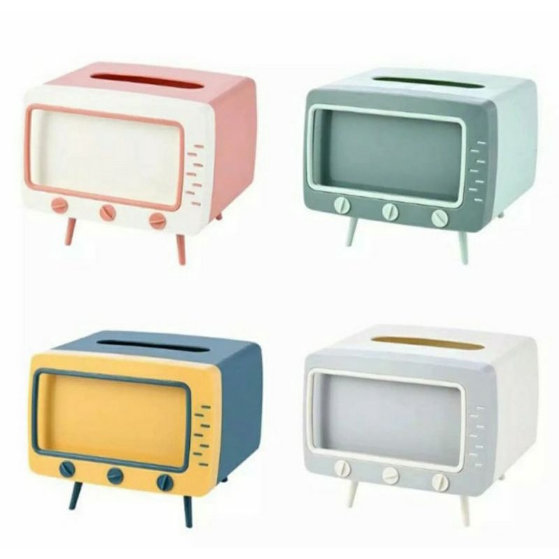 Tv Tisue Box Kotak Tissue Box Organizer Tempat Tisu Bentuk Tv Phone Holder