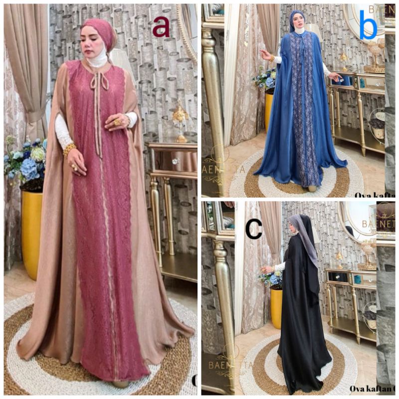 GAMIS KAFTAN MEWAH / OVA KAFTAN ORI BY BAENETTA / KAFTAN PREMIUM / KAFTAN WANITA TERBARU