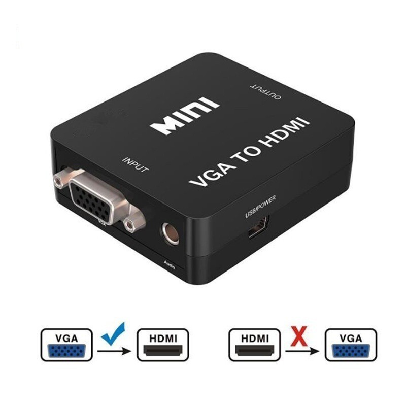 CONVERTER VGA TO HDMI WITH AUDIO BOX MINI