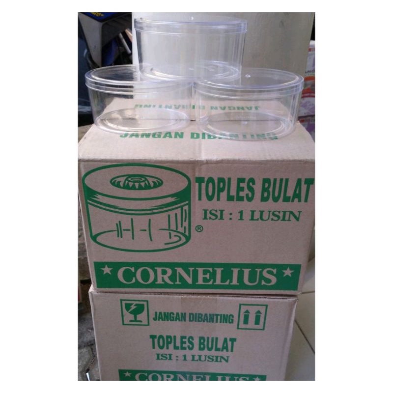 12pcs Toples Nastar Kue Kering Bulat Plasti 400 gr/ 500gr