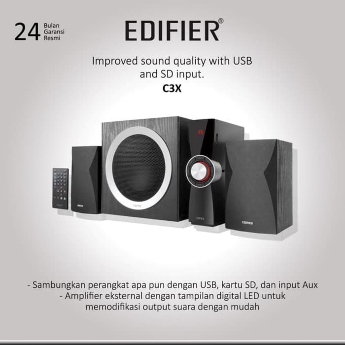 Speaker Edifier C3X 2.1 - Hitam