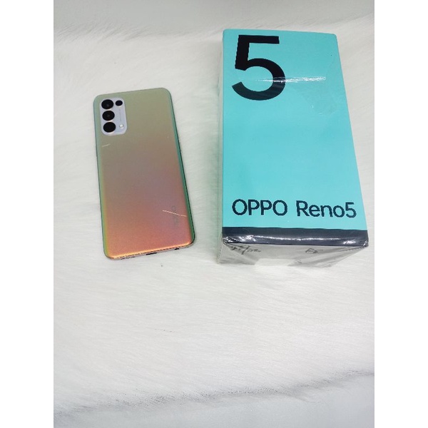 Oppo reno 5 128gb Second hp seken handphone bekas lengkap bisa cod banjarmasin murah lecet-4