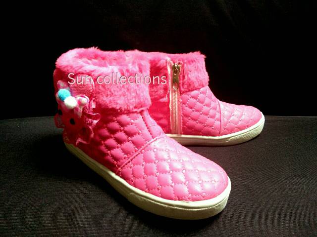 Promo!!! Sepatu Boot anak model Bulu Boneka