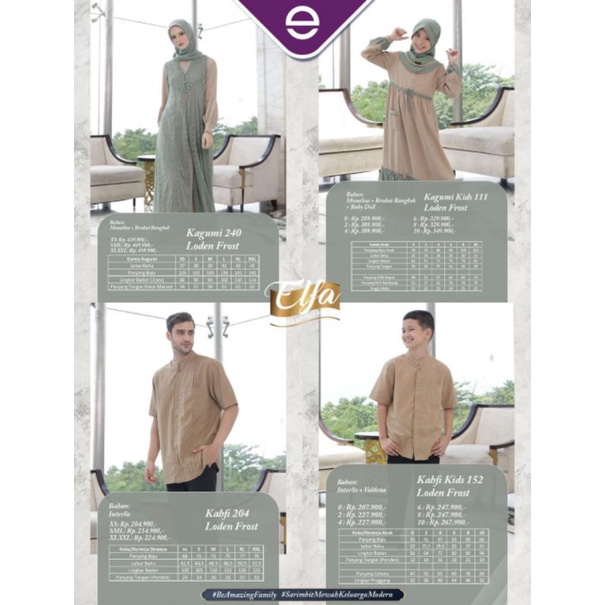 [READY] ELFA 252 LODEN FROST SARIMBIT ETHICA KAGUMI 240 KAHFI 204