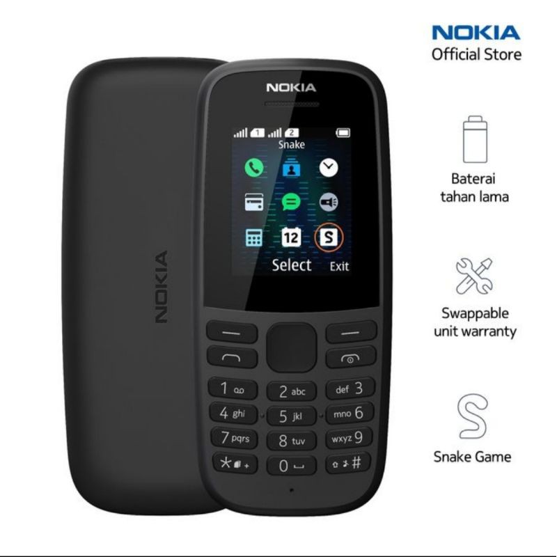 Nokia 105 HP Basic Garansi Resmi TAM
