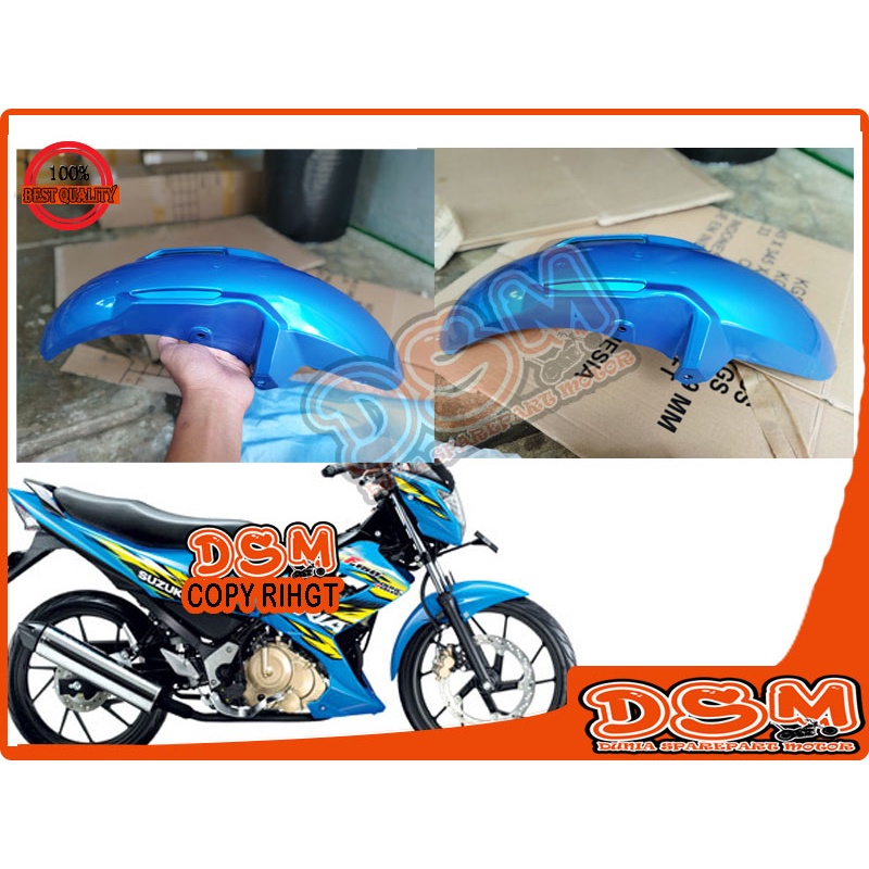 SPAKBOR DEPAN SUZUKI SATRIA FU 2014 FACELIFT BIRU / SLEBOR FU 150 FACELIFT BIRU