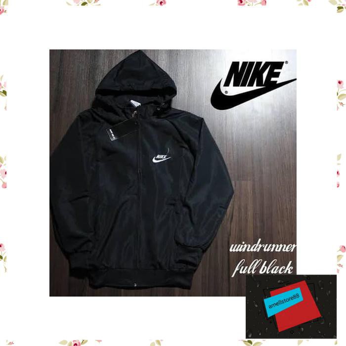 Jaket Pria parasut parka gunung parasut nike Hitam IU185
