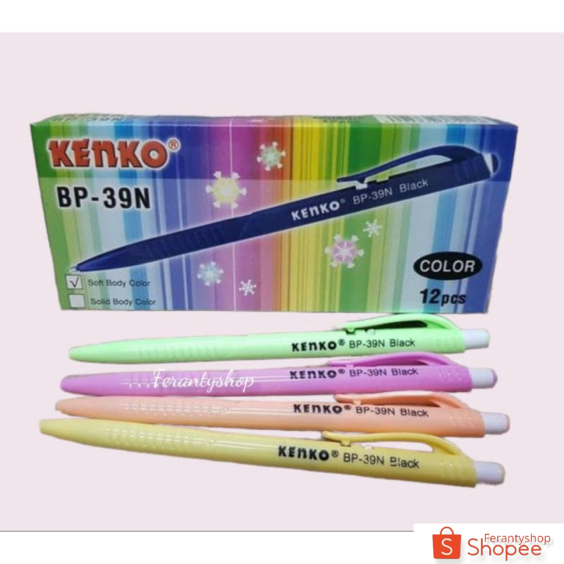 Hot item Pulpen kenko / pena kenko Bp-39N 0,5 mm isi 12 pcs