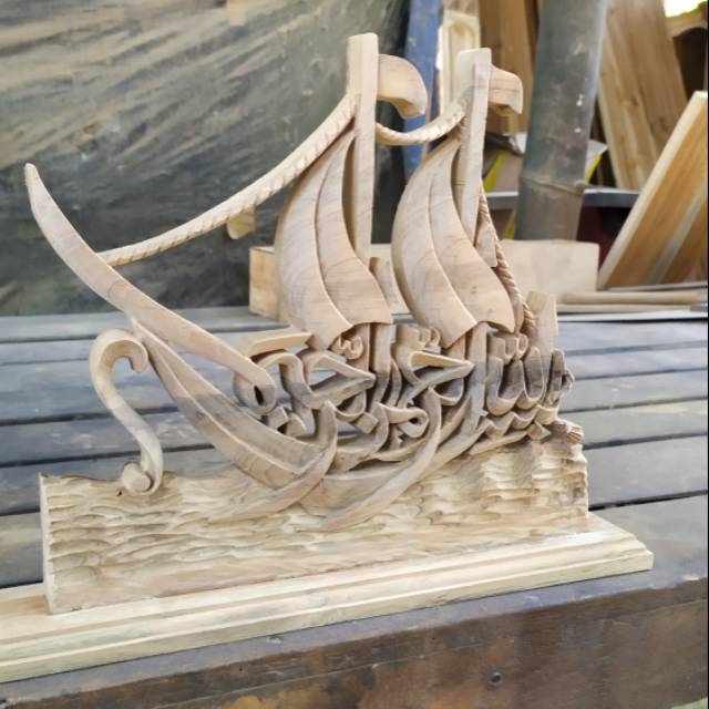 Kaligrafi custom/ kaligrafi kayu jati/ kaligrafi kapal/ plakat  kayu/ plakat custom